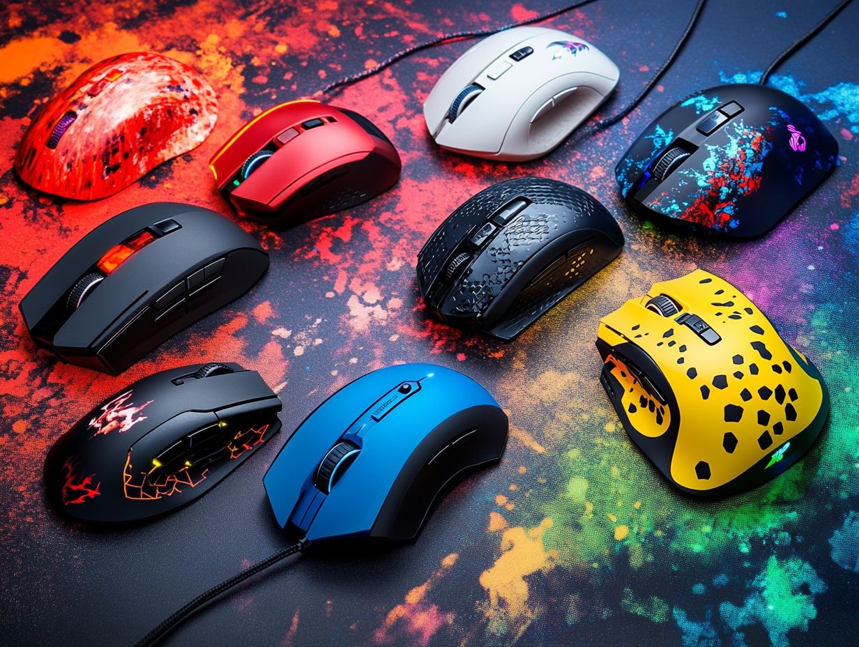 An image showing various gaming mice suitable for all types of players.