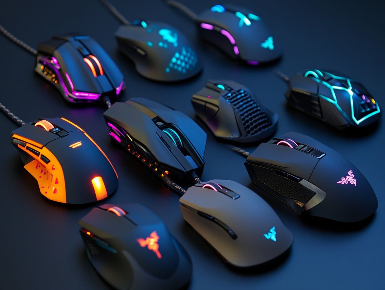 Image showing the top 10 gaming mice with the fastest response times