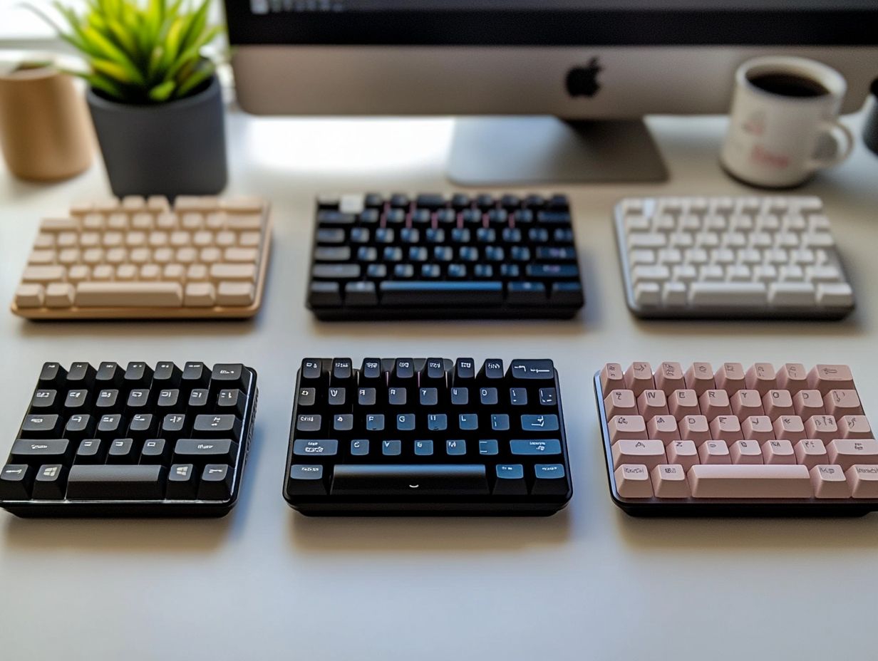 Different types of compact keyboards