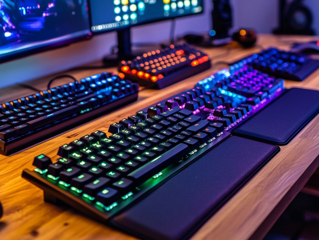 Image showcasing the impact of keyboard design on typing and gaming performance