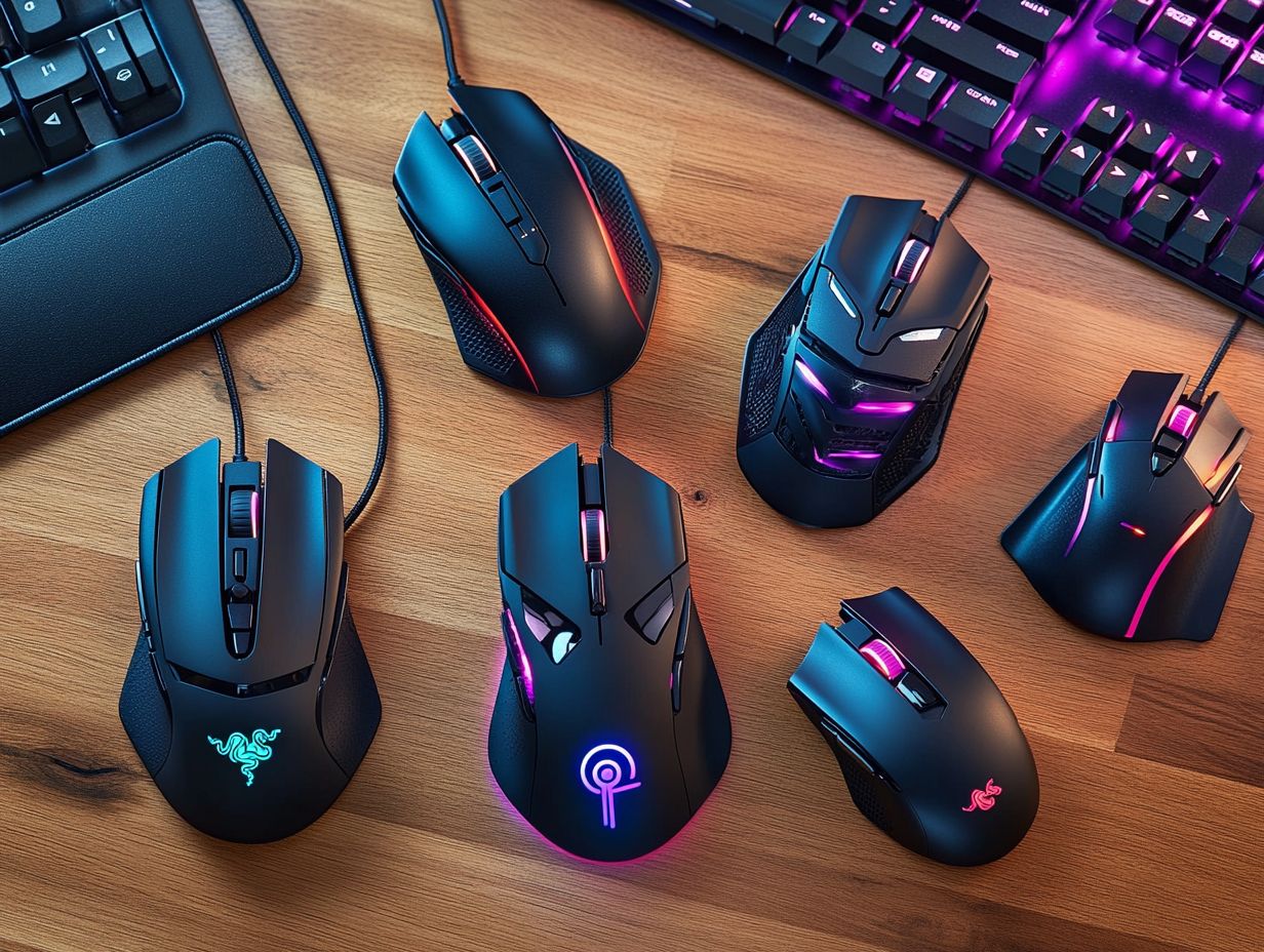 Image showcasing popular budget gaming mice.