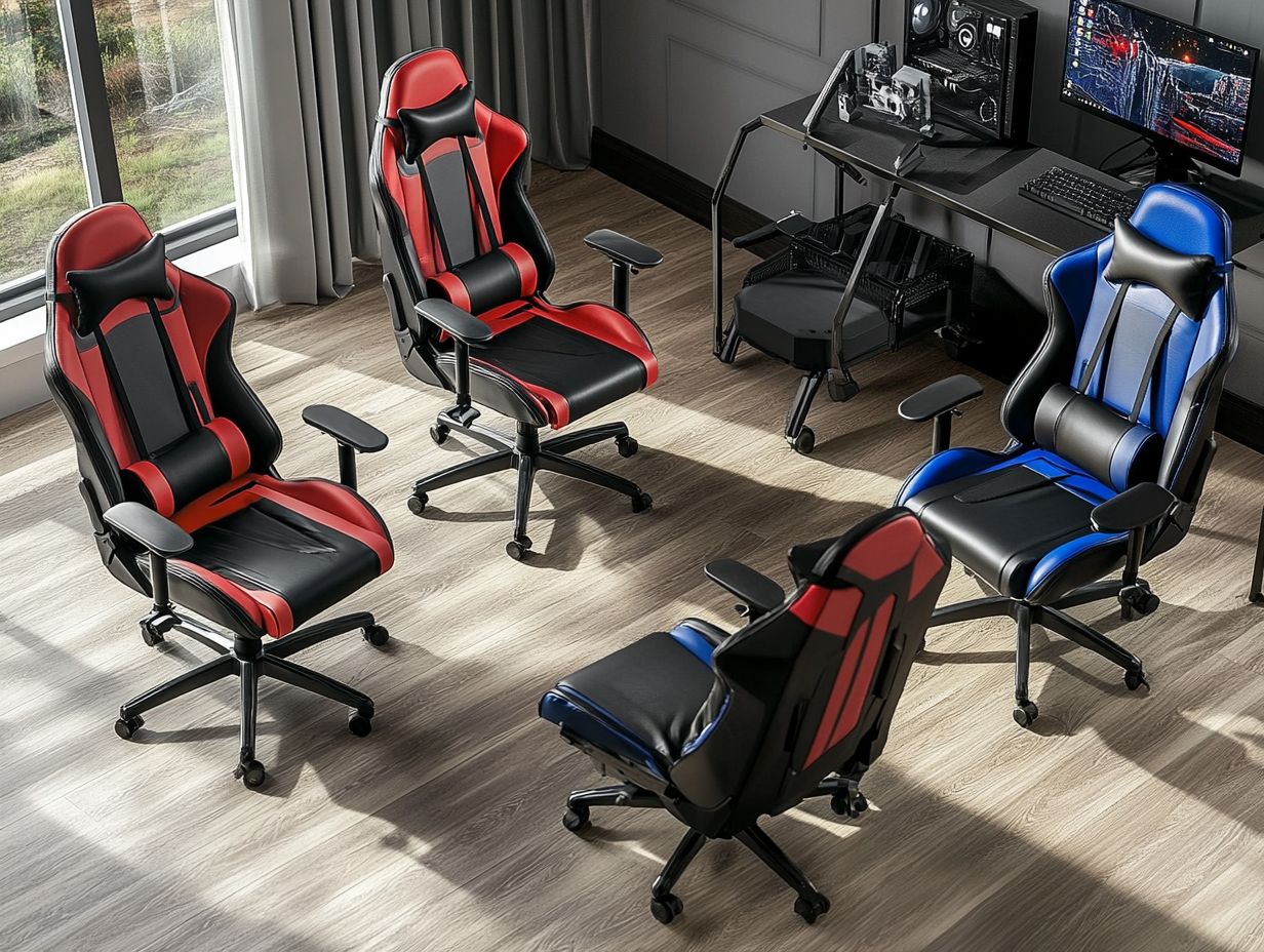 Five gaming chairs suitable for small spaces