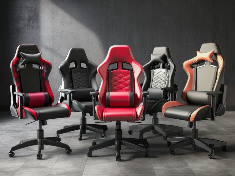 5 gaming chairs with adjustable armrests