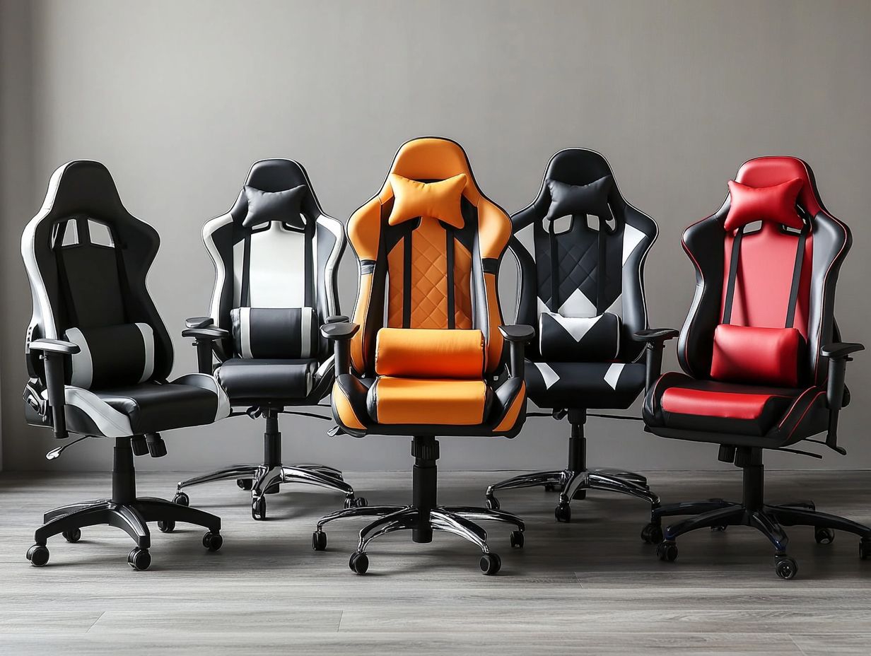 Different types of neck support in gaming chairs