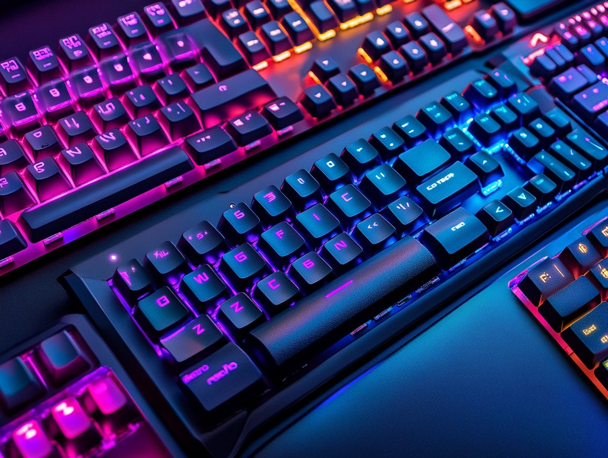 Gamers maintaining a customized keyboard.