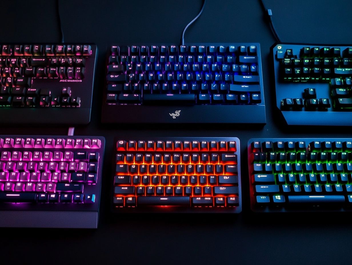 Infographic of Key Takeaways for Top Gaming Keyboards