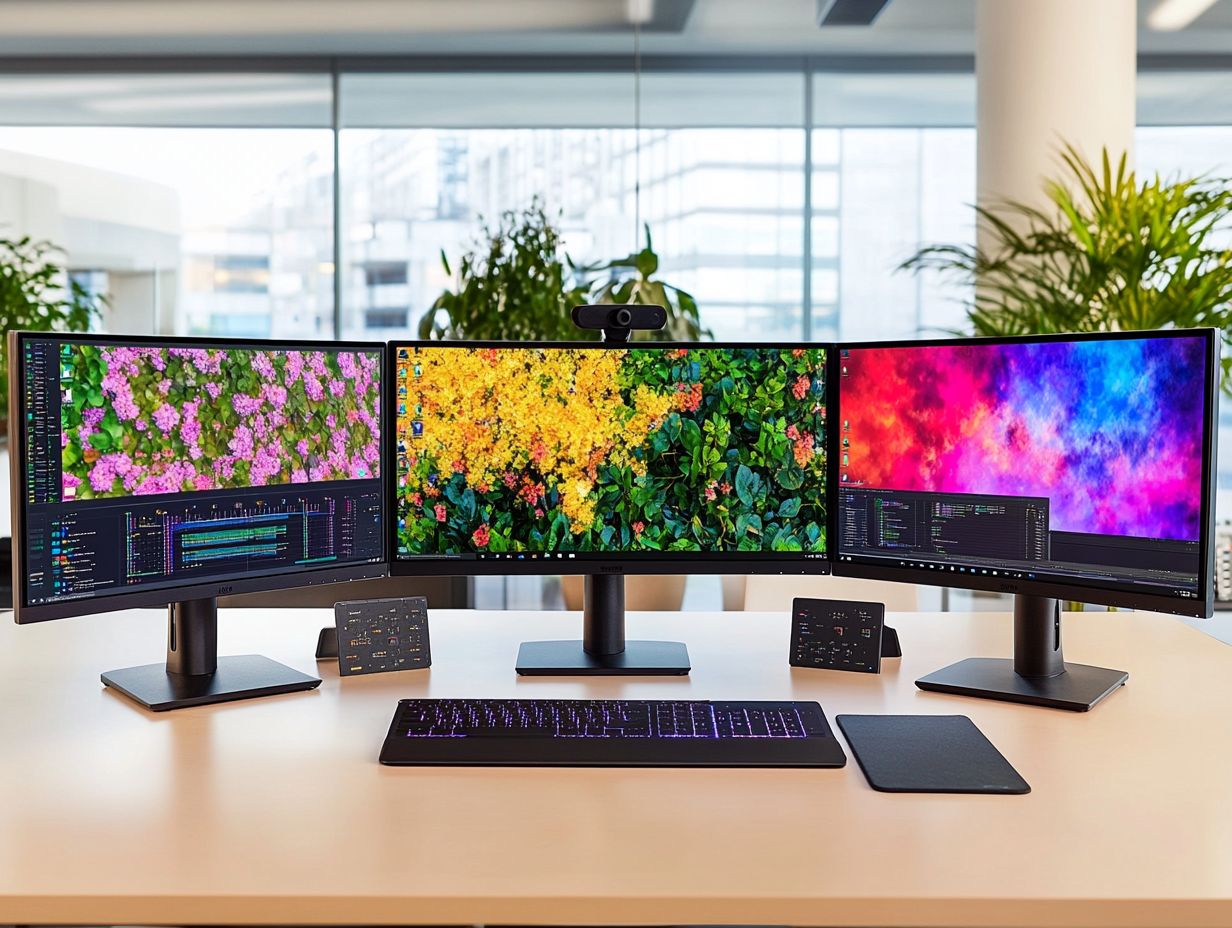 Visual summary of top monitors with the best viewing angles.