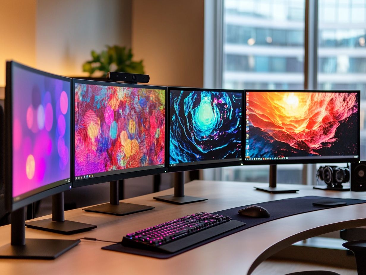 Collage of the best monitors with excellent viewing angles