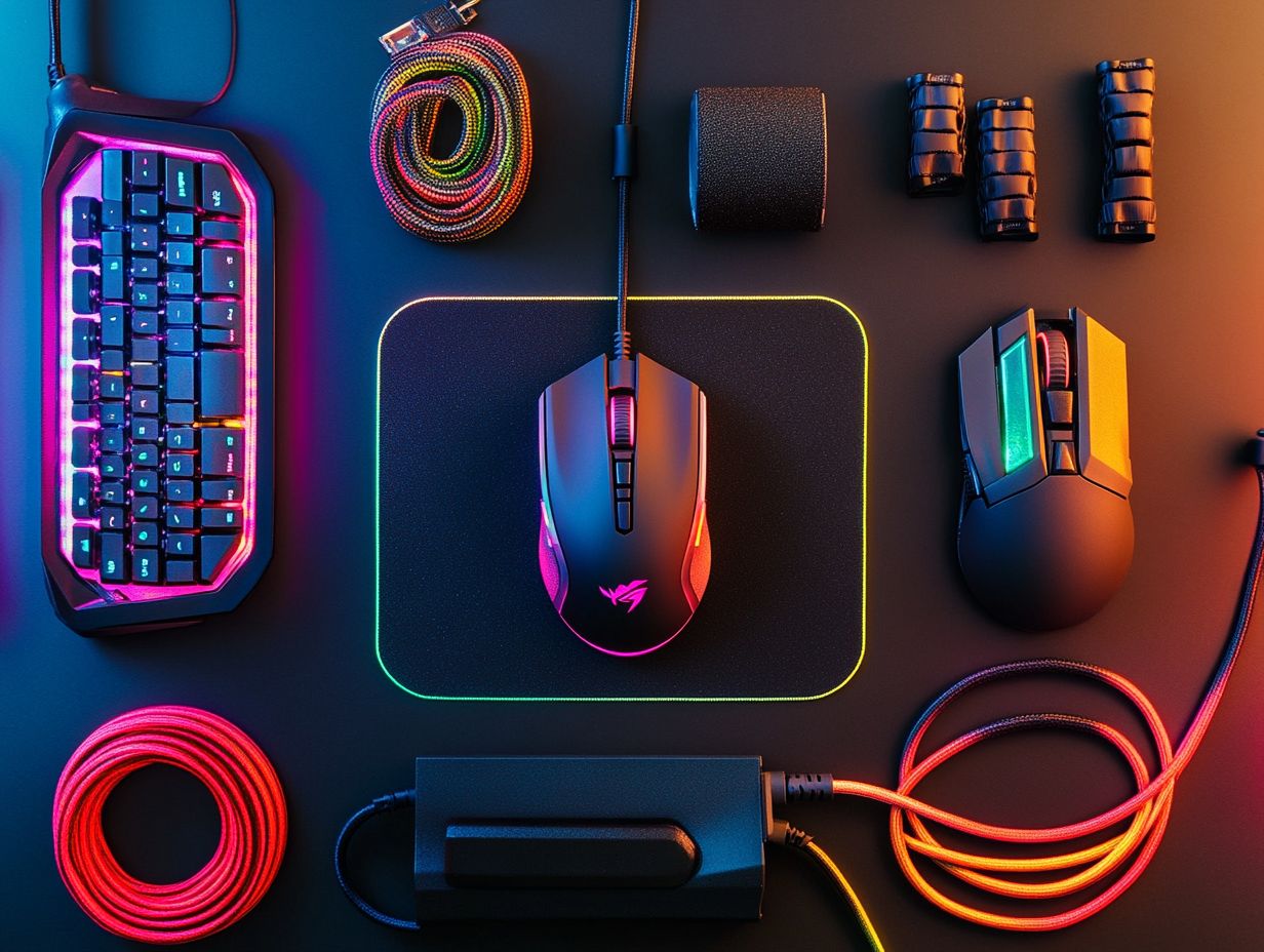 An image illustrating various ways to customize mouse buttons.