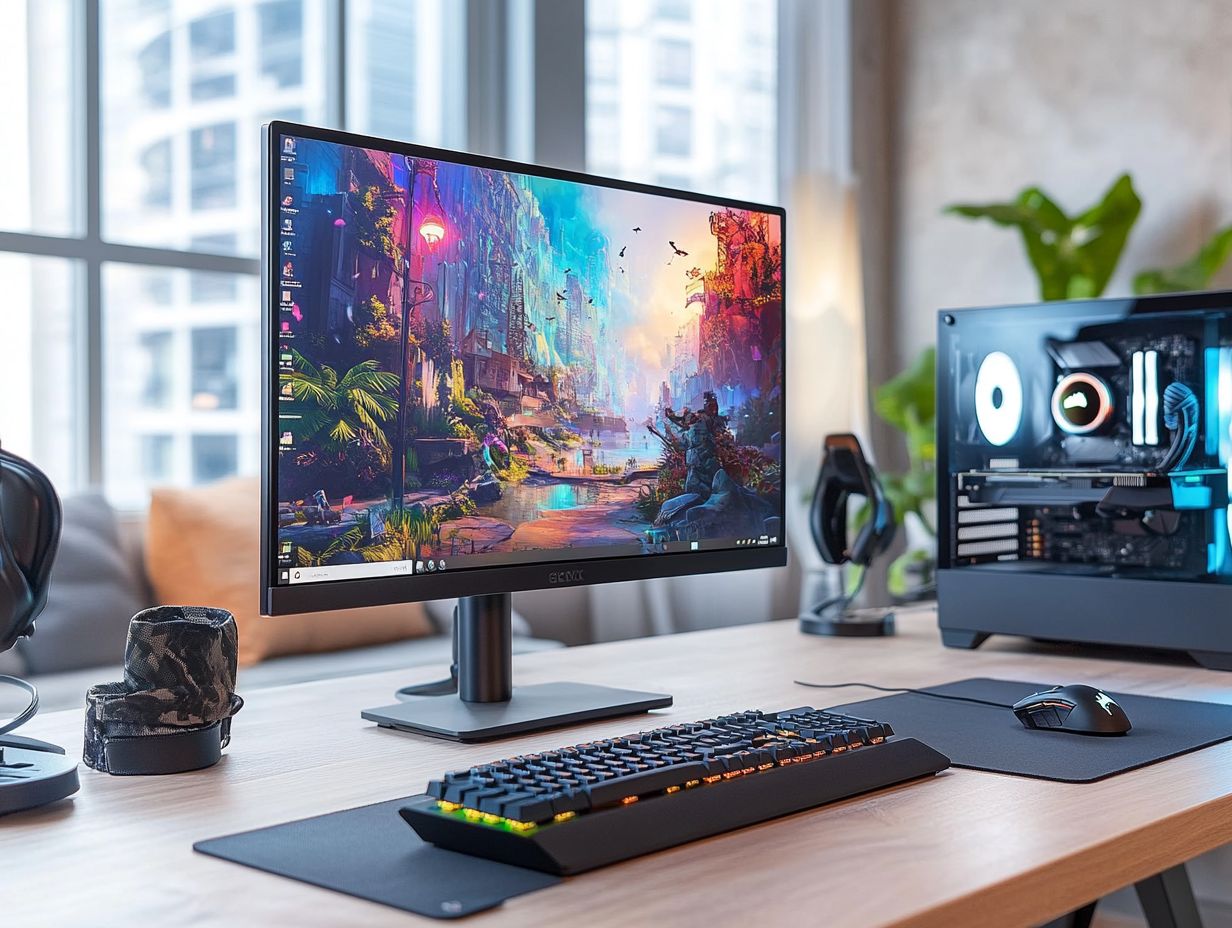 Overview of gaming monitor features