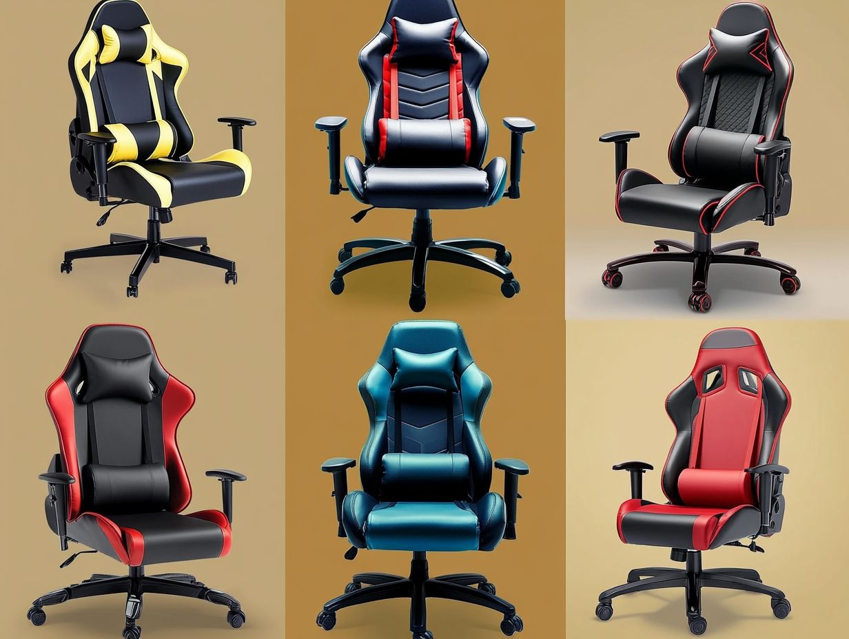 An example of a gaming chair with breathable fabric for comfort.