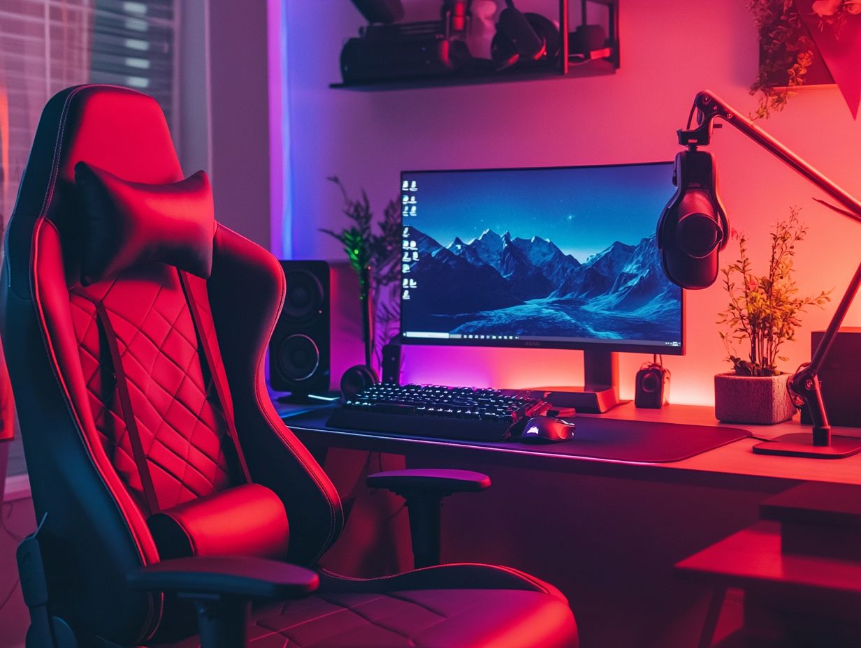 Different gaming chairs for streaming setup