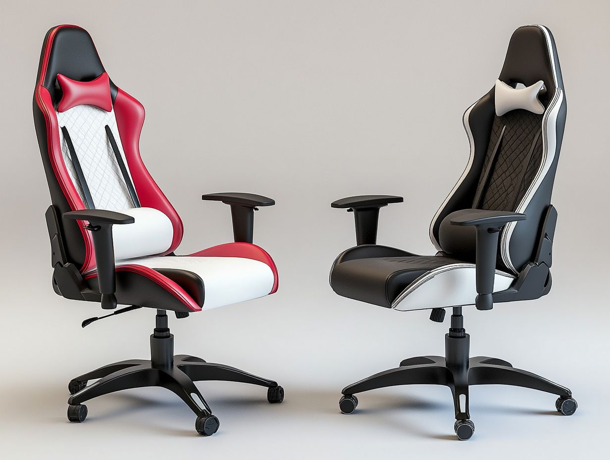 Diagram illustrating the importance of ergonomics and support in gaming chairs.