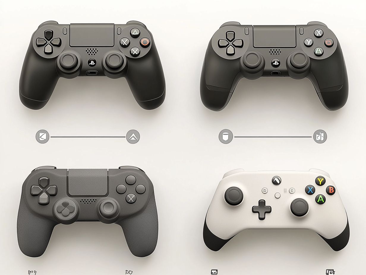 Visual Comparison of Gamepad Layouts with Their Pros and Cons