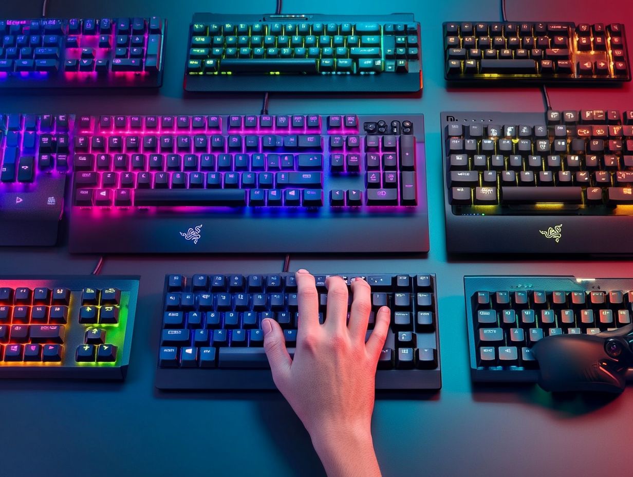 Comparison of materials and construction in gaming keyboards