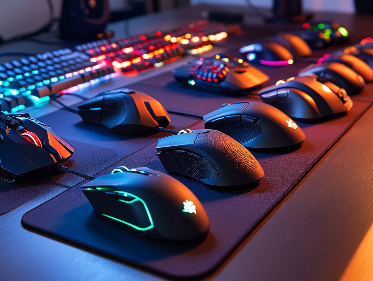 Image illustrating key considerations for selecting a gaming mouse