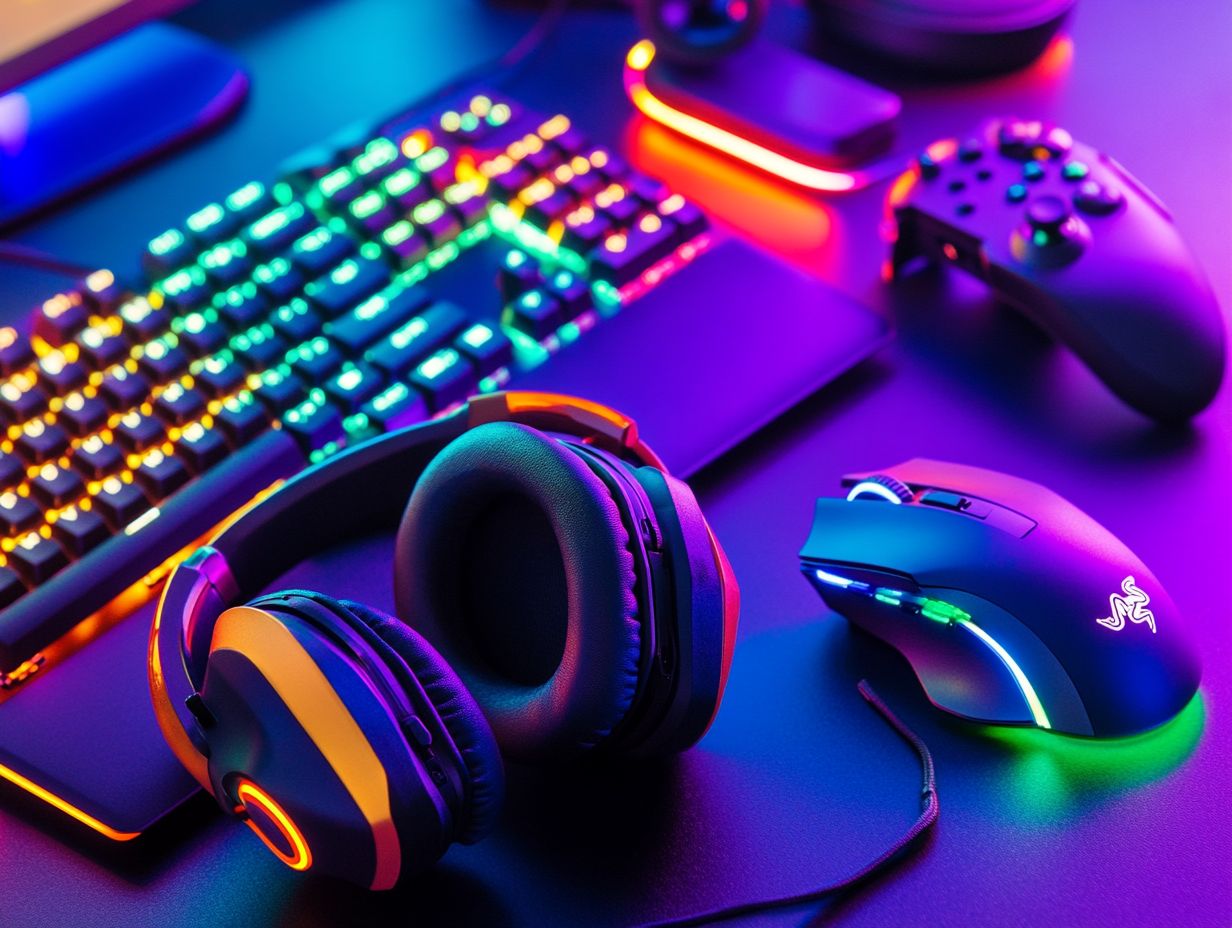 A gamer selecting accessories to enhance performance