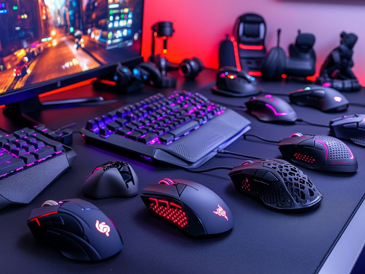 Illustration of key takeaways for choosing a gaming mouse