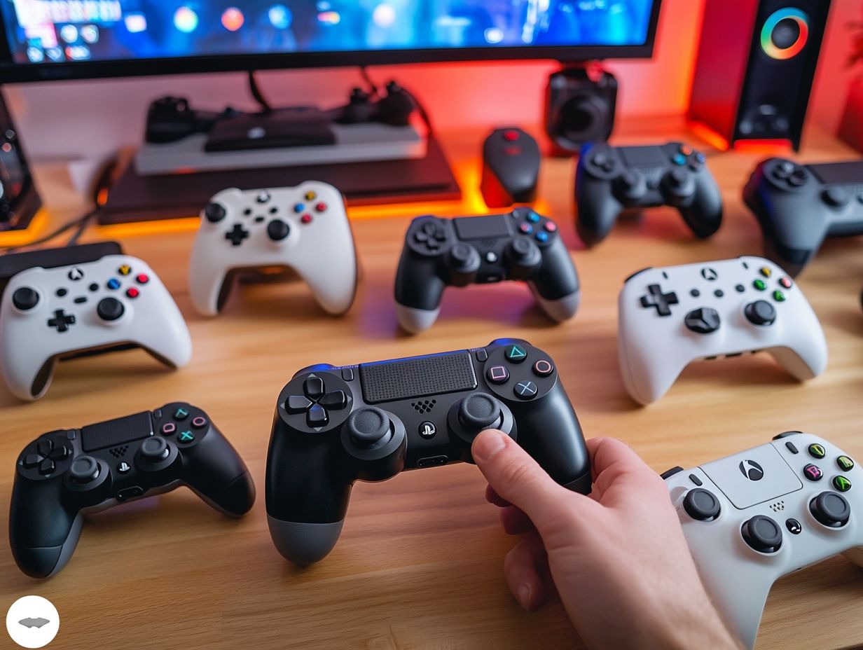 Different gaming controllers to assess comfort