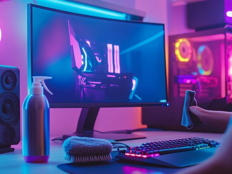 how to clean and maintain your gaming monitor