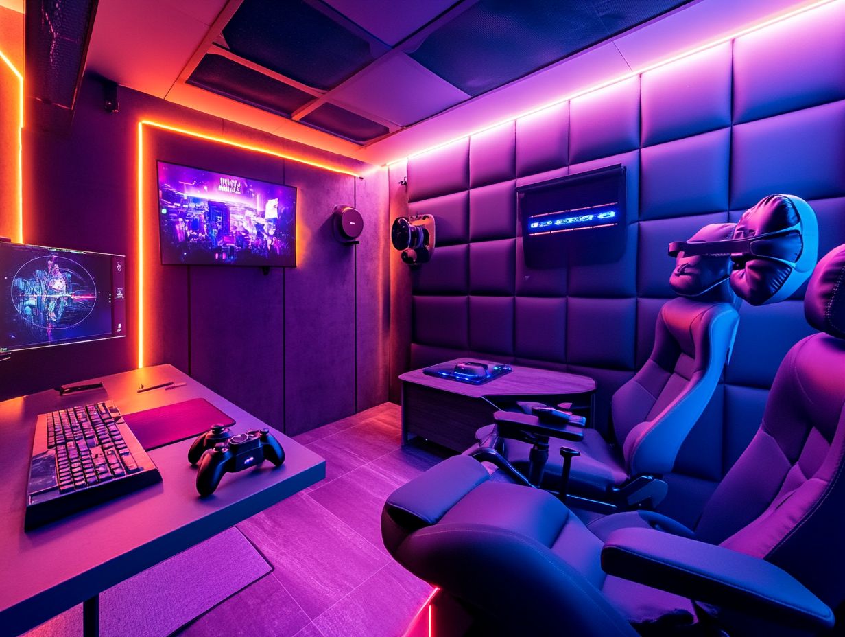 An example of a well-organized VR gaming space.