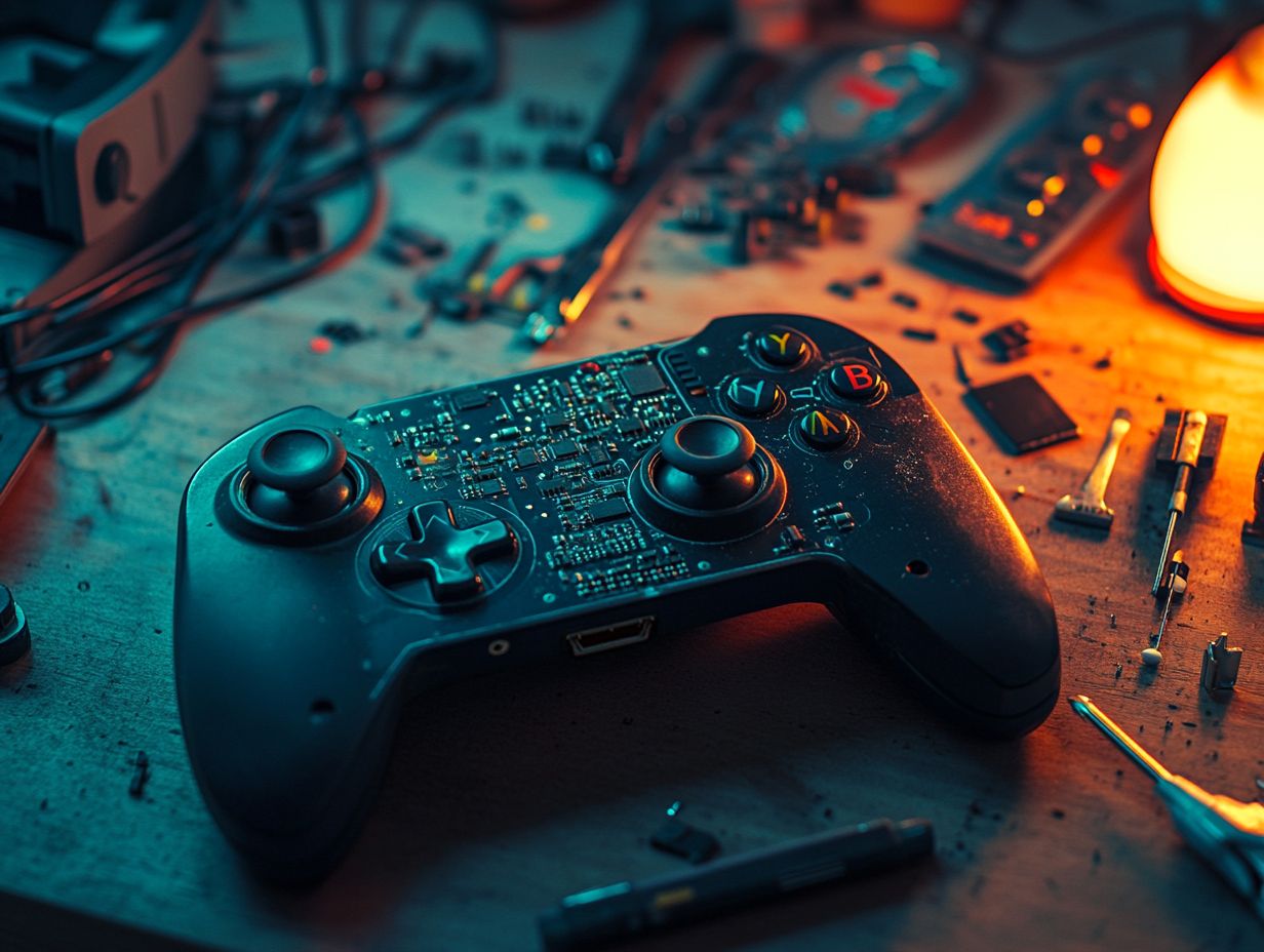 Tools and materials essential for game controller repair