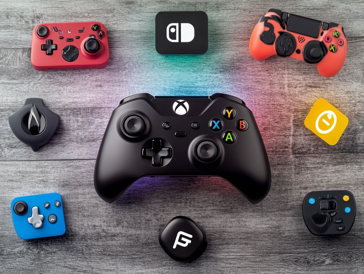 Illustration of syncing various types of gaming controllers