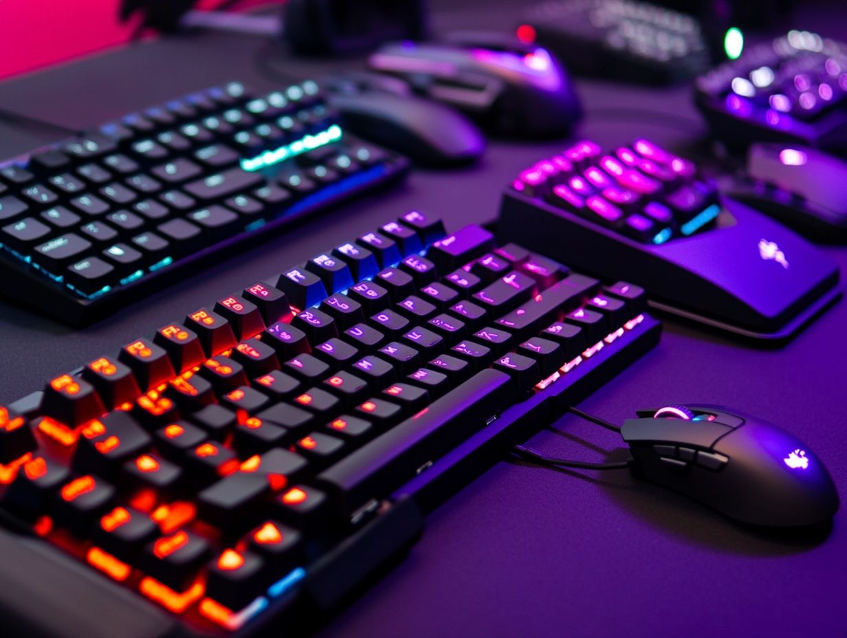 A variety of budget mechanical keyboards displayed for gaming.