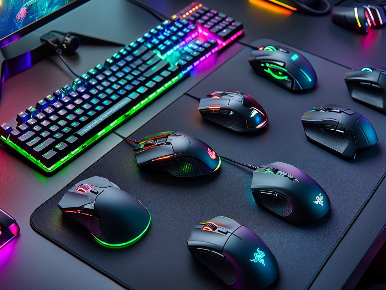 An infographic showing key takeaways for choosing a gaming mouse.