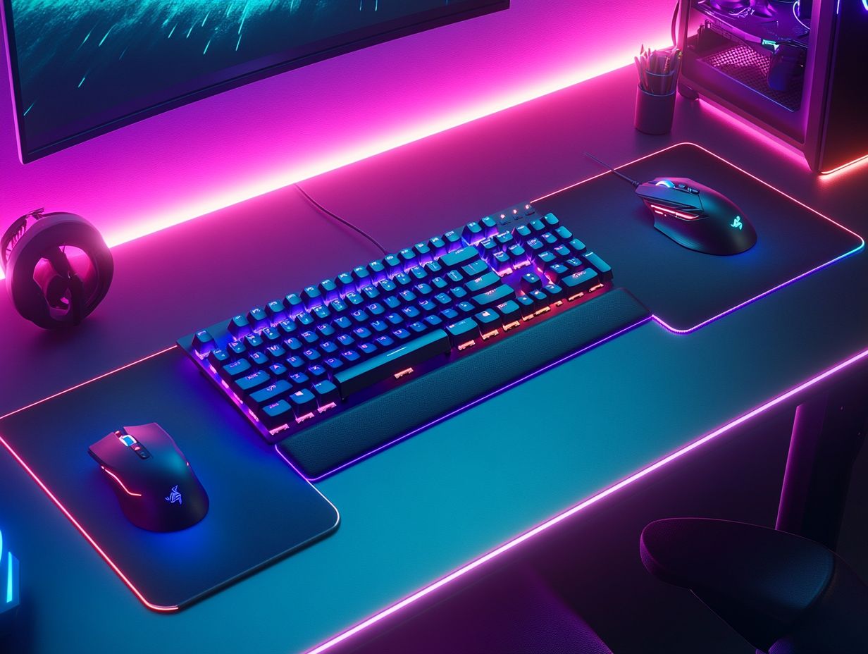 Infographic summarizing key takeaways about esports keyboards