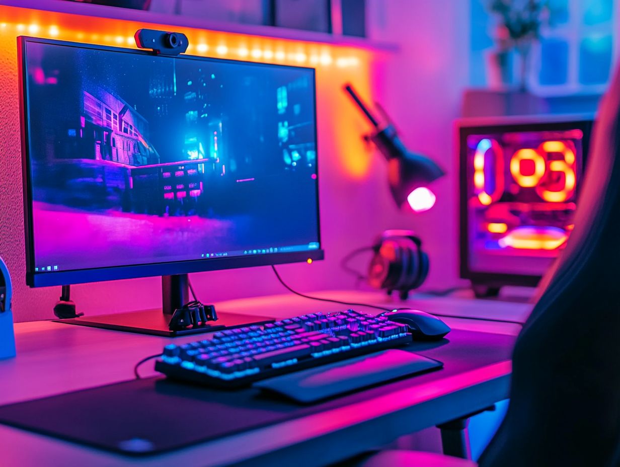 Image illustrating key takeaways for enhancing gaming setups with lighting.