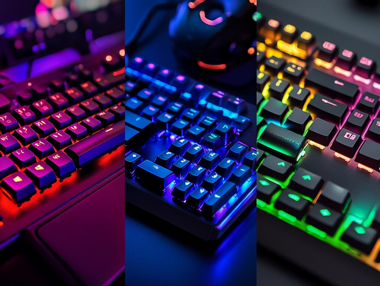 Infographic showing the evolution of gaming keyboards