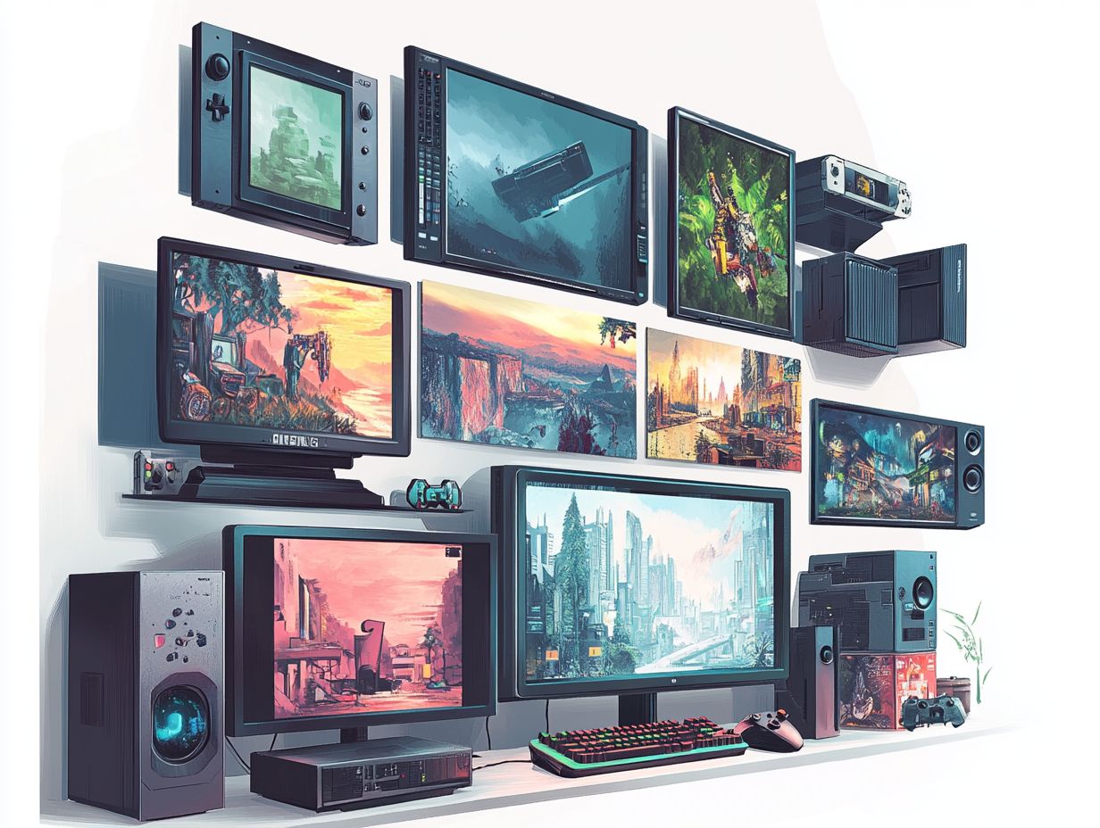 Image showcasing First Generation Gaming Monitors and their impact