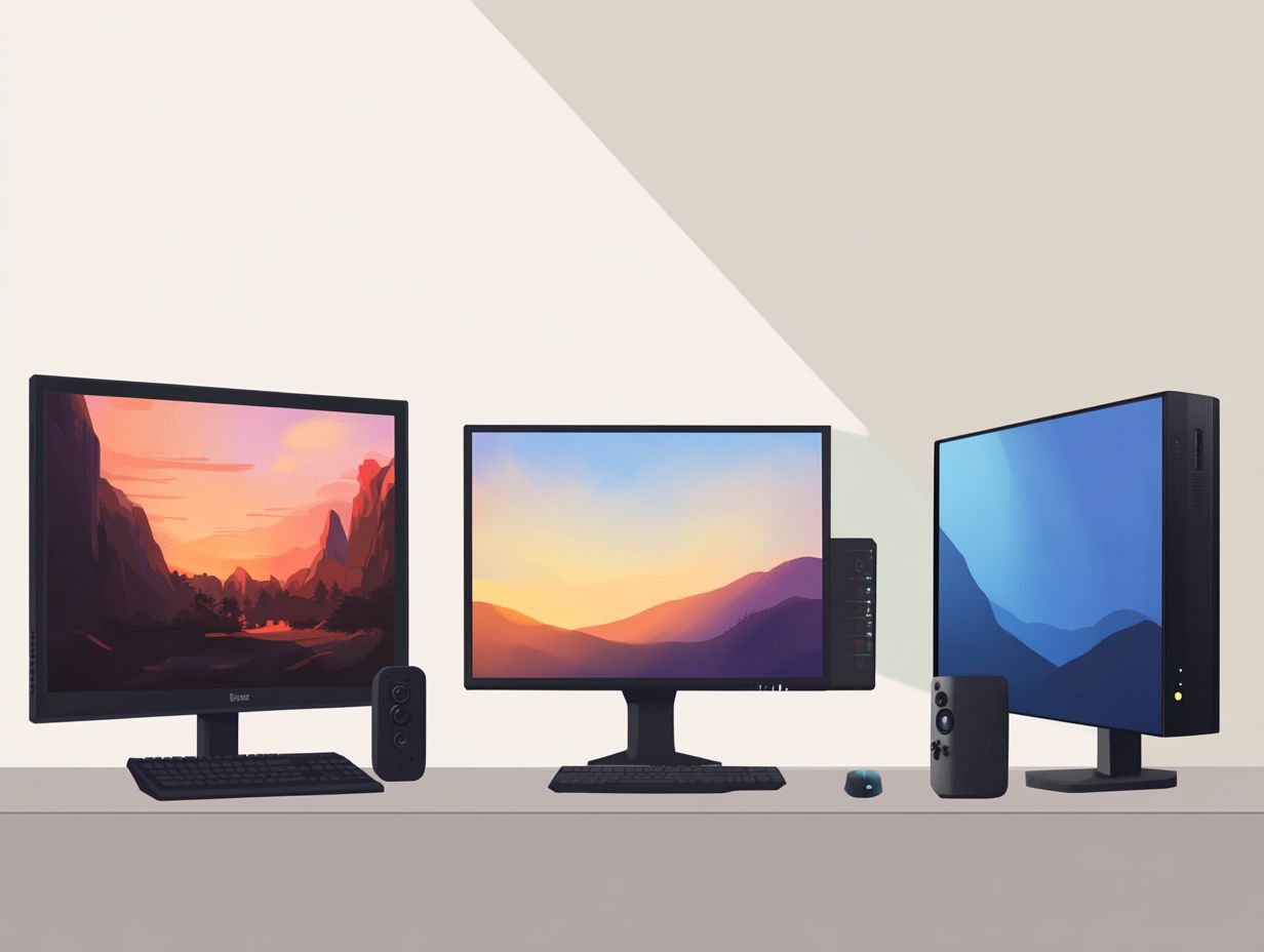 Visual guide to gaming monitor sizes