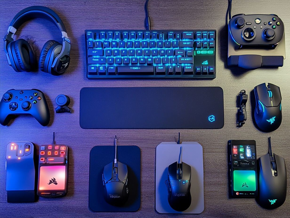 An engaging image showcasing various gaming accessories that enhance the gaming experience.