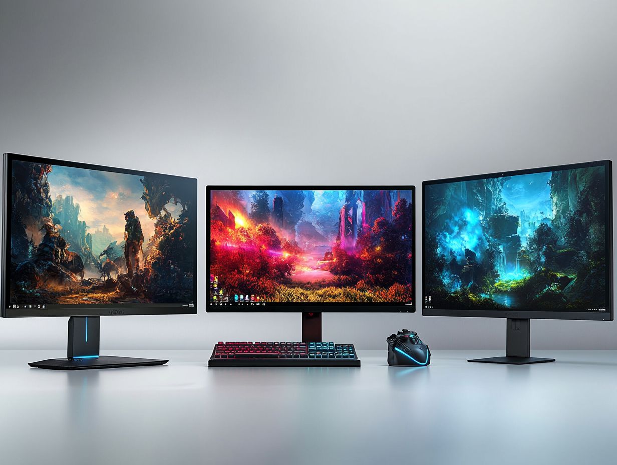 Image showing the top 5 monitors for competitive gaming.