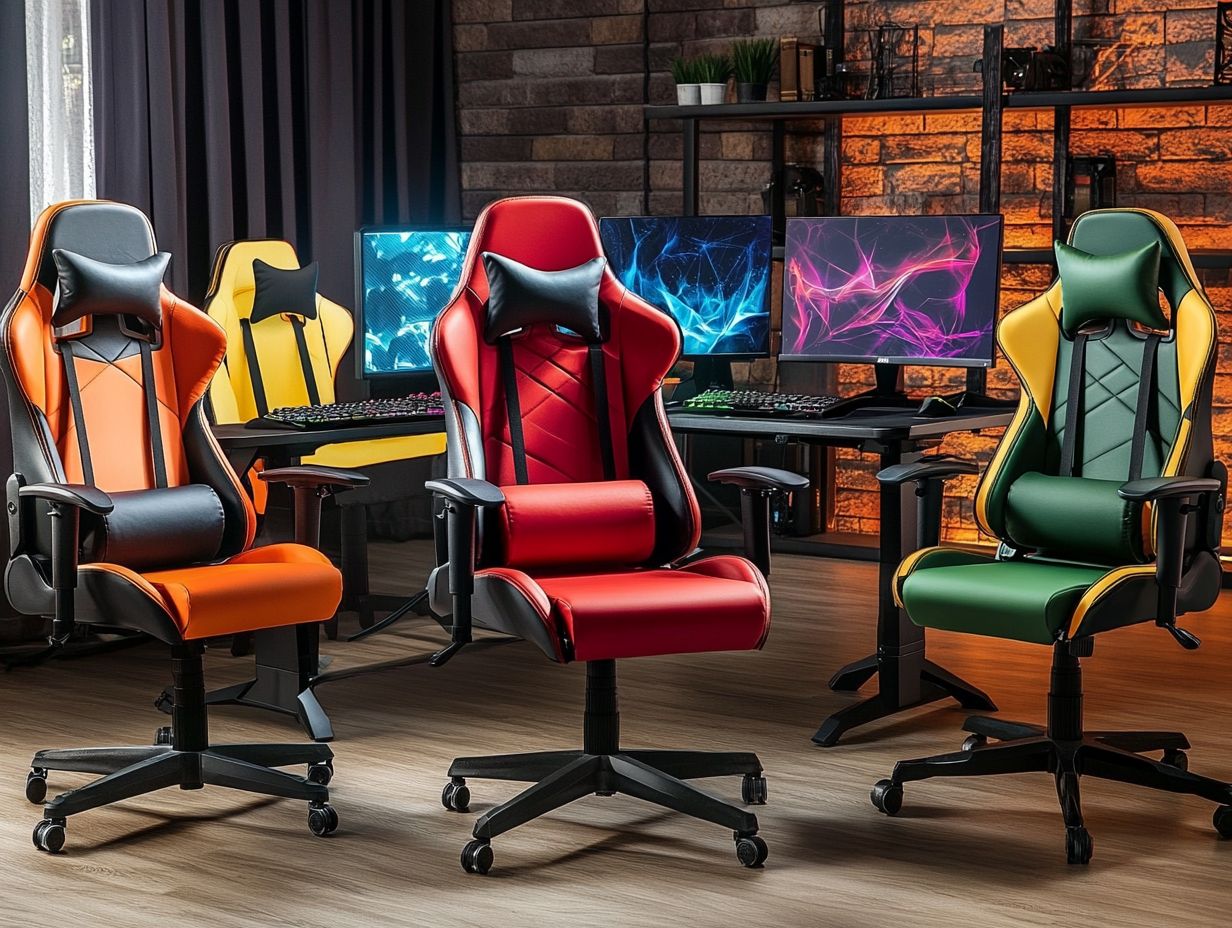 A selection of top gaming chairs for customer reviews and ratings.