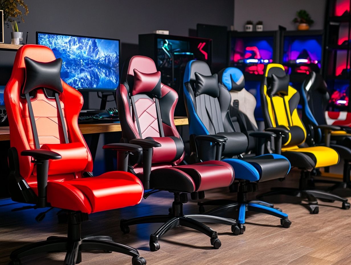 A visual summary of the best racing-style gaming chairs reviewed.