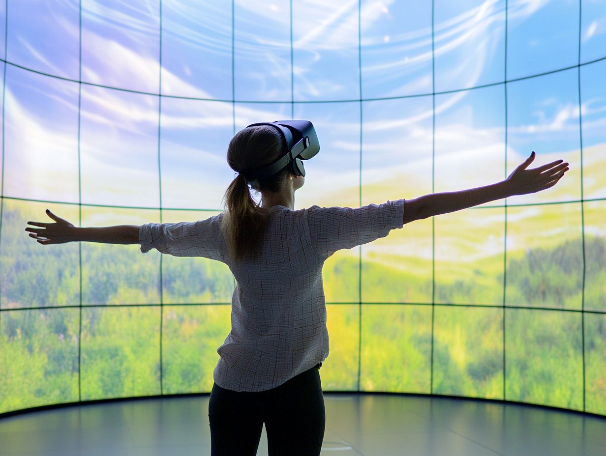 How does the field of view affect the VR experience?