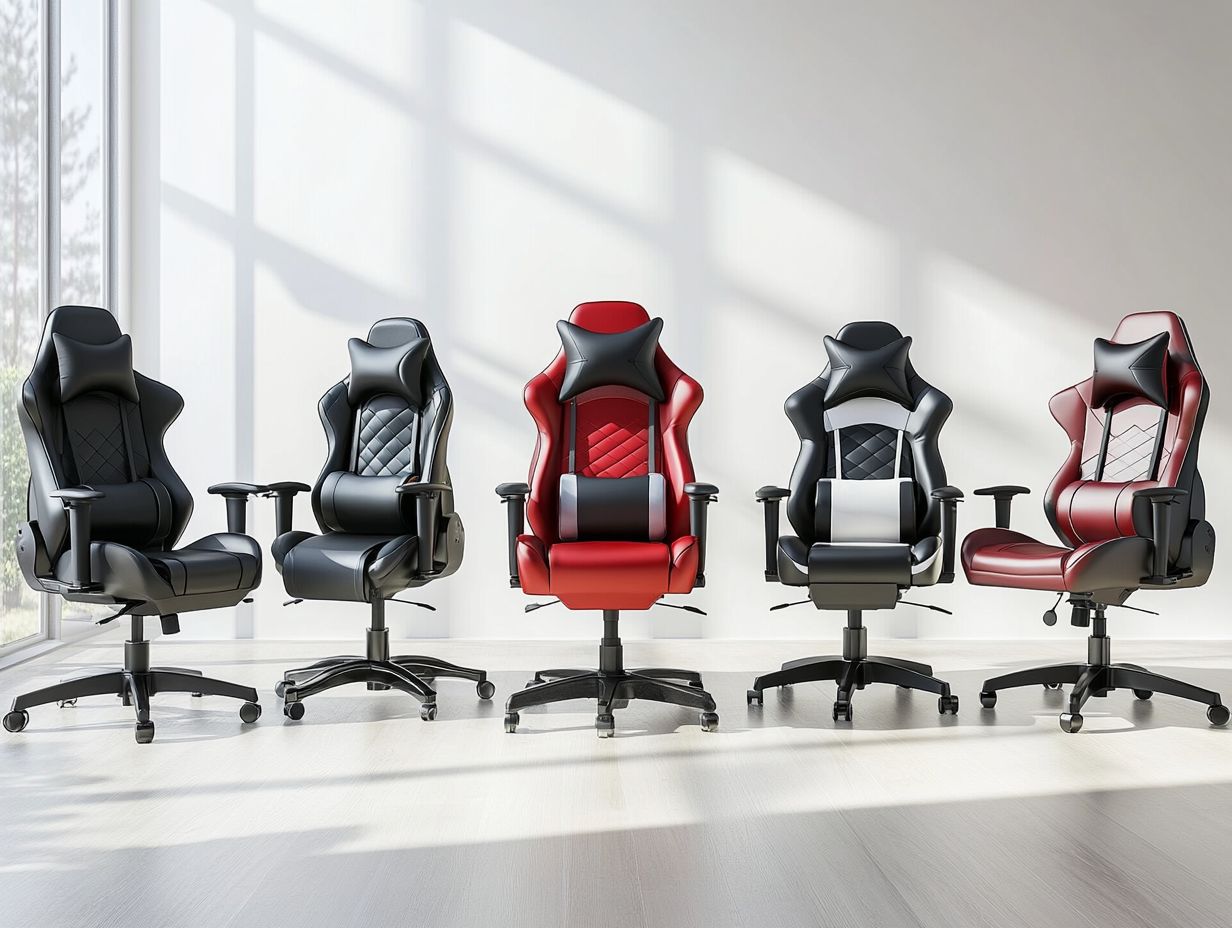 Different types of gaming chairs for optimal comfort