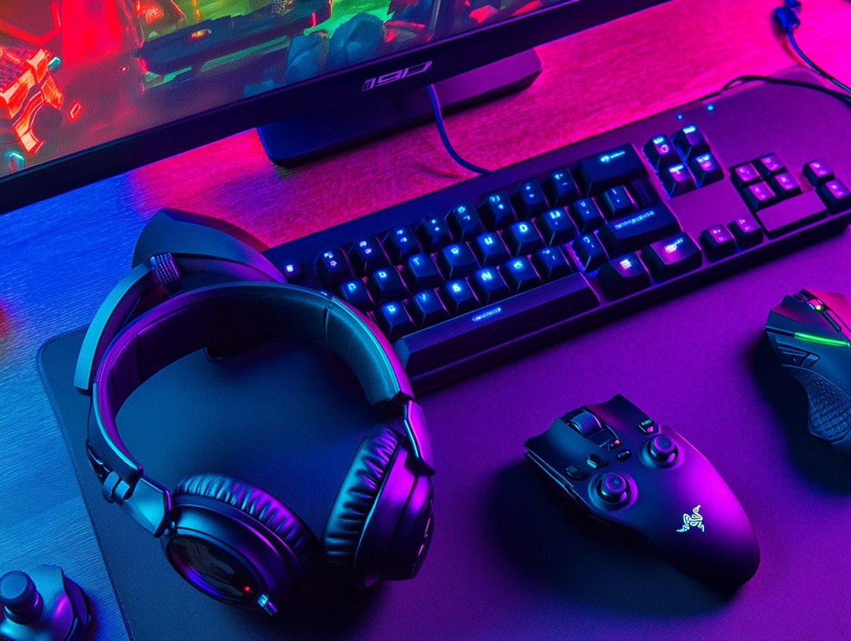 Image showcasing accessories for enhancing gaming experiences on different platforms