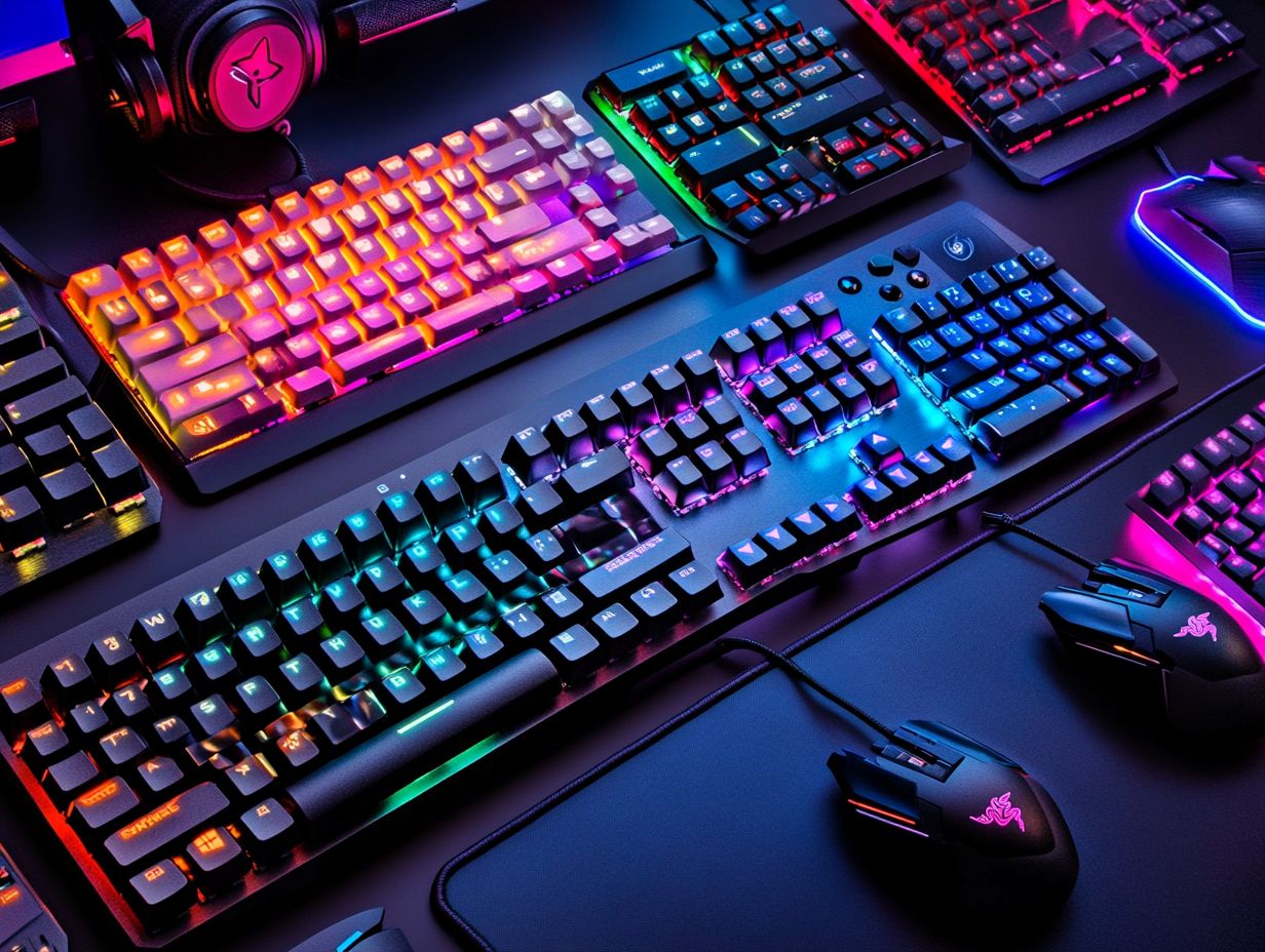 Corsair gaming keyboards with customizable options