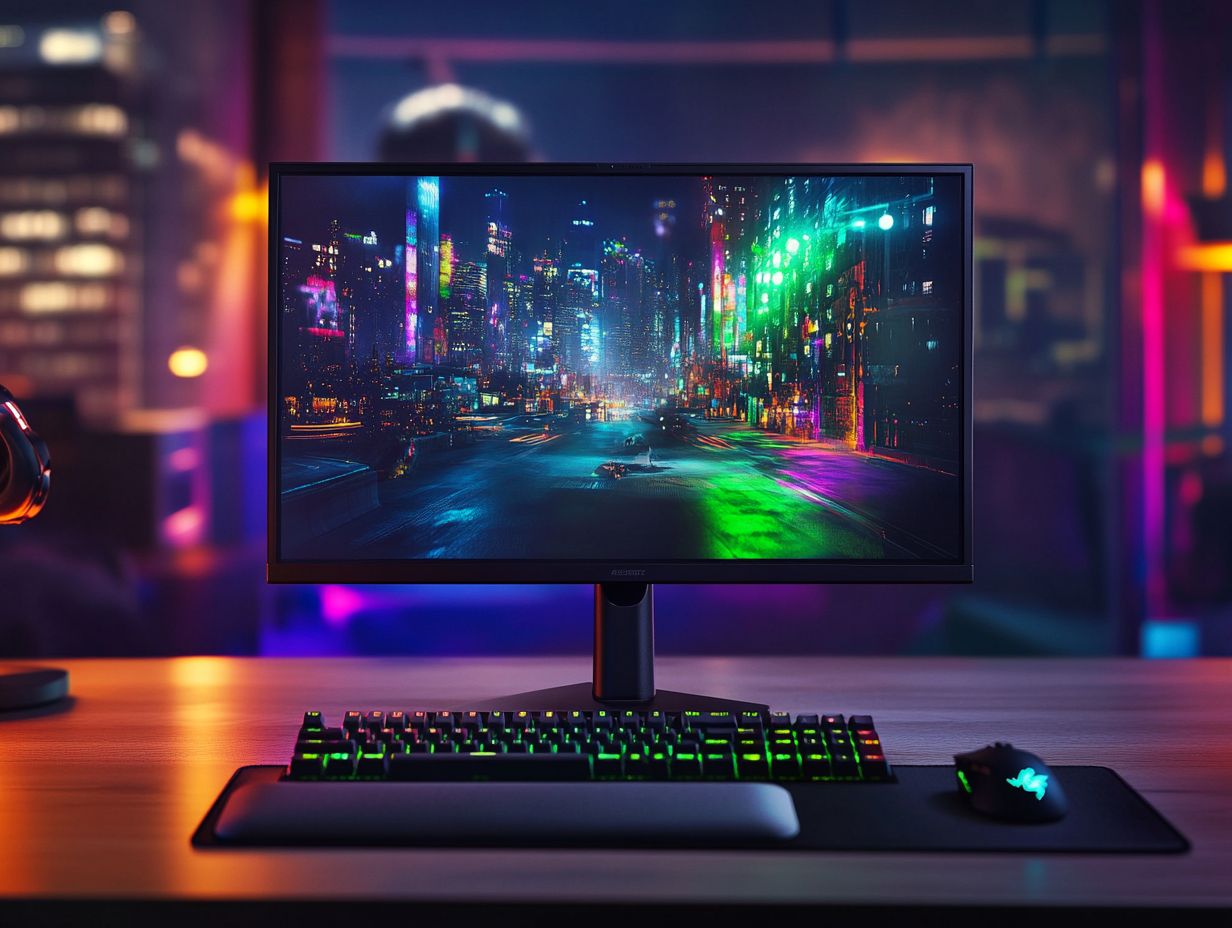 Why is a high refresh rate important in a gaming monitor?