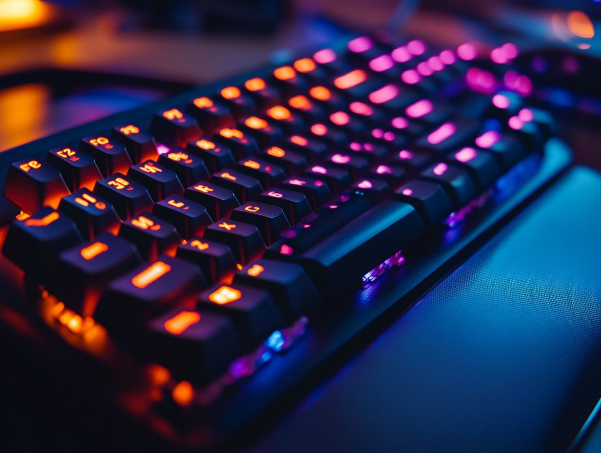 Key specifications for a gaming keyboard