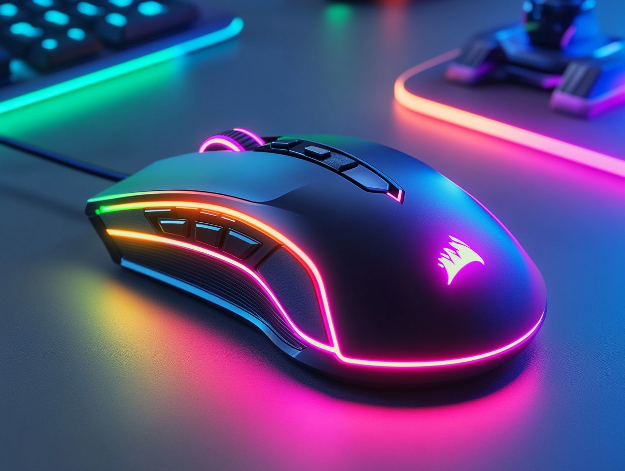 An ergonomic gaming mouse designed for comfort during long gaming sessions